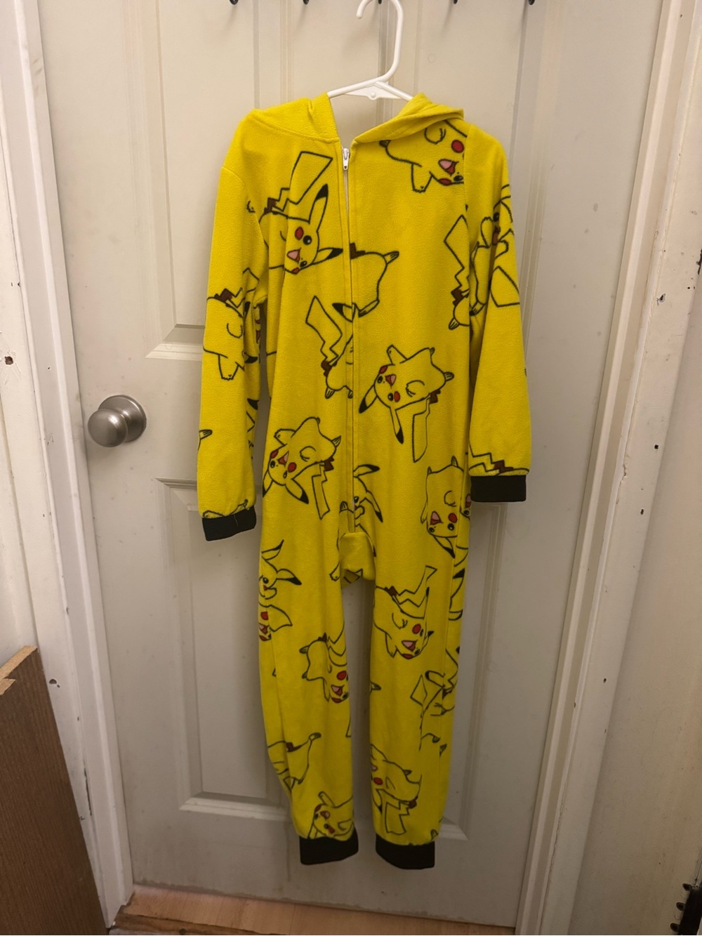 Pokemon Yellow Pikachu Hooded Fleece Footie Pajamas